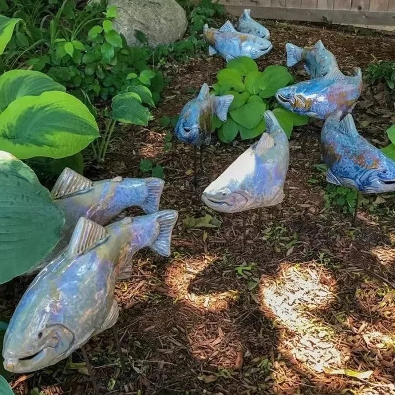 Kleurrijke Koi Tuinbeeldjes