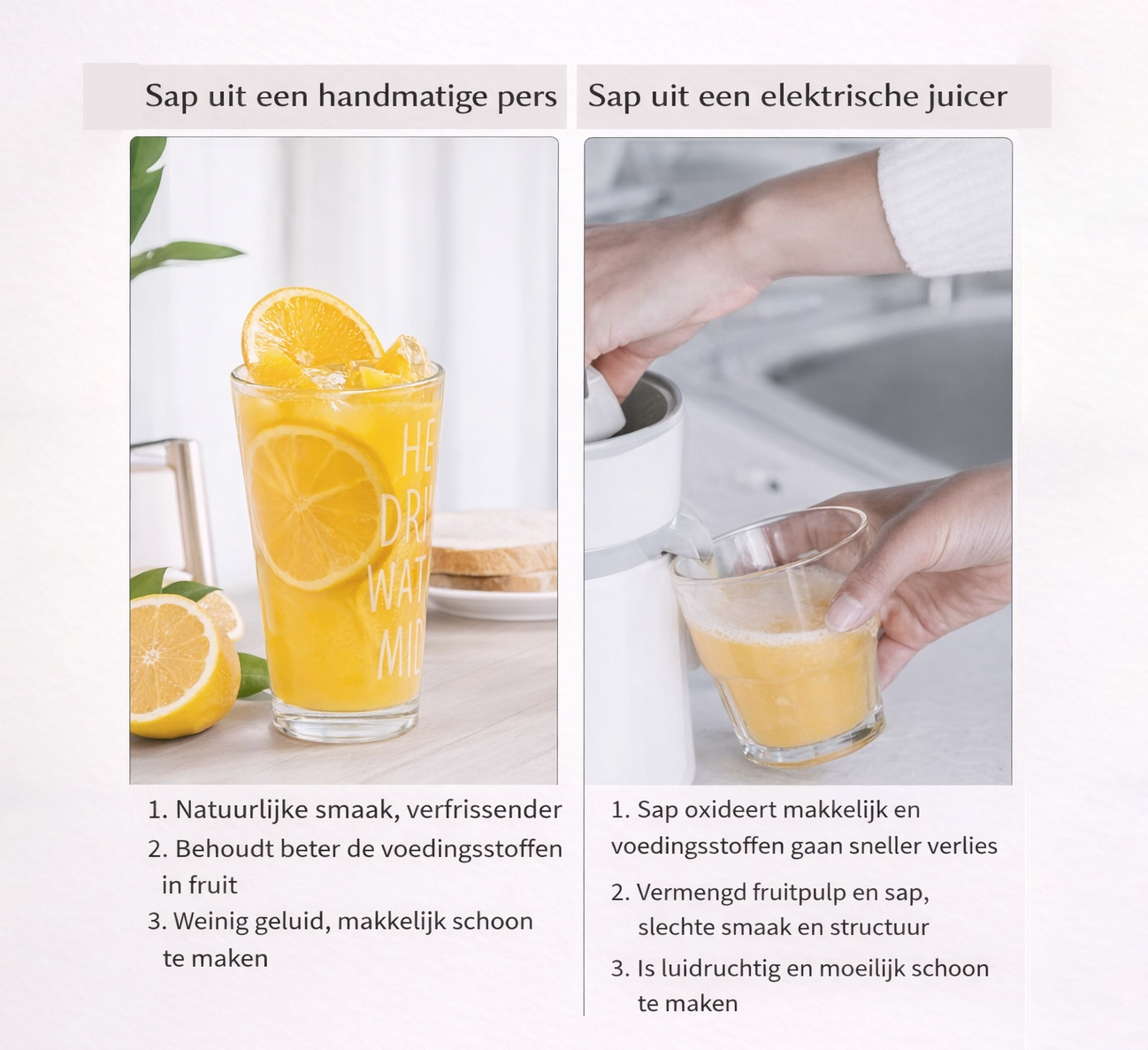 Handige Handpers Juicer