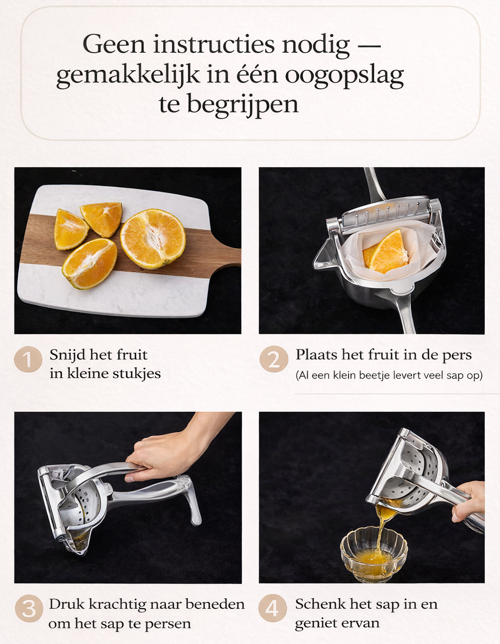 Handige Handpers Juicer